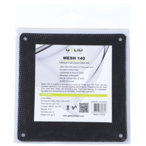 Пылевой фильтр для ПК Gelid Solutions MESH 140 DUST FILTER KIT 3pcs (SL-Dust-02)