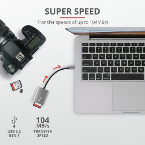 Считыватель флеш-карт Trust Dalyx Fast USB-С Card reader (24136)