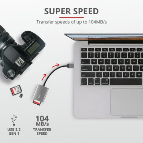 Считыватель флеш-карт Trust Dalyx Fast USB 3.2 Card reader (24135)