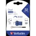 USB флеш накопитель Verbatim 32GB Dual USB Drive USB 3.0/Type-C (49966)