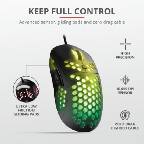 Мышка Trust GXT 960 Graphin Ultra-lightweight RGB USB Black (23758)