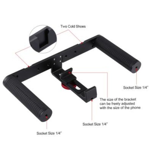 Набор блогера Puluz 4in1 (ring light, mount, phone holder, microphone) (PKT3028)