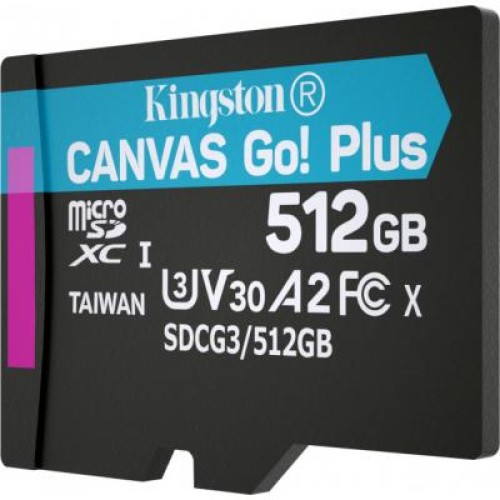 Карта памяти Kingston 512GB microSDXC class 10 UHS-I/U3 Canvas Go Plus (SDCG3/512GBSP)