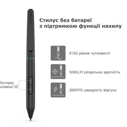 Графический планшет Parblo Ninos S Black (NINOSS)