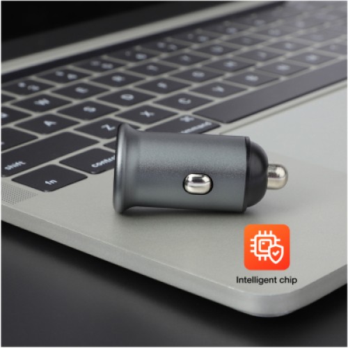 Зарядное устройство ColorWay 2USB Car (Type-C PD20W + USB QC3.0 ) (38W) Gray (CW-CHA029PD-GR)
