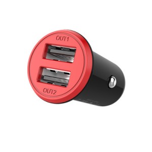 Зарядное устройство ColorWay 2USB AUTO ID 3.4A (17W) red/black (CW-CHA026-BK)