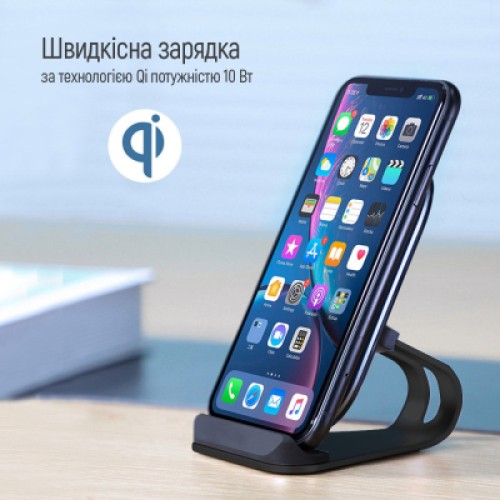Зарядное устройство ColorWay Wireless Stand 15W Black (CW-CHW31Q-BK)