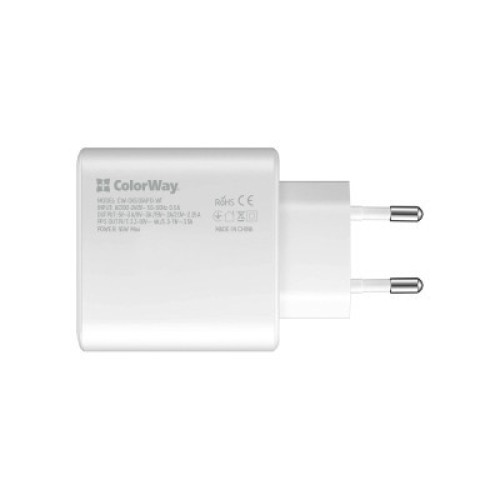 Зарядное устройство ColorWay Power Delivery Port PPS USB Type-C (45W) white (CW-CHS034PD-WT)