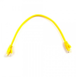 Патч-корд 0.25м, RJ-45, Cat.5e, CU, мідь, жовтий Ritar (PCR-CU/0.25Yw / 04278)