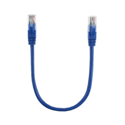 Патч-корд 0.25м, RJ-45, Cat.5e, CU, медь, синий Ritar (PCR-CU/0.25Be / 01136)