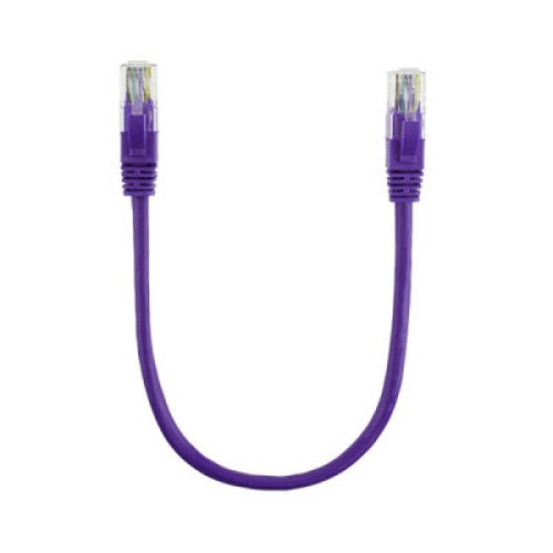 Патч-корд 0.25м, RJ-45, Cat.5e, CU, медь, фиолетовый Ritar (PCR-CU/0.25Pe / 14091)