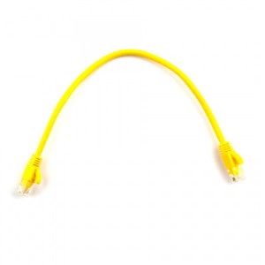 Патч-корд 0.3м, RJ-45, Cat.5e, CU, мідь, жовтий Ritar (PCR-CU/0.3Yw / 04268)