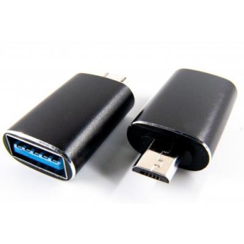 Переходник OTG USB - Micro-USB black Dengos (ADP-017)