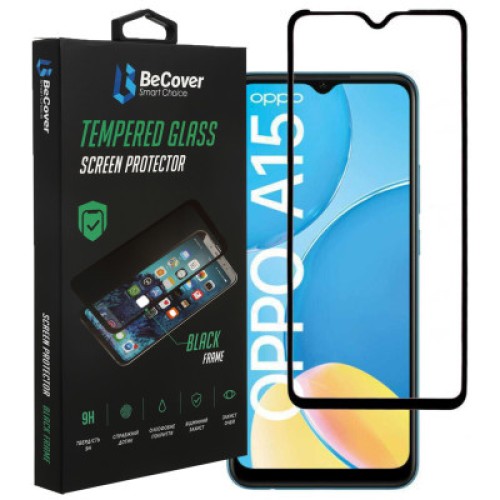 Стекло защитное BeCover OPPO A15 / A16 / A54s / A55 5G Black (706088)