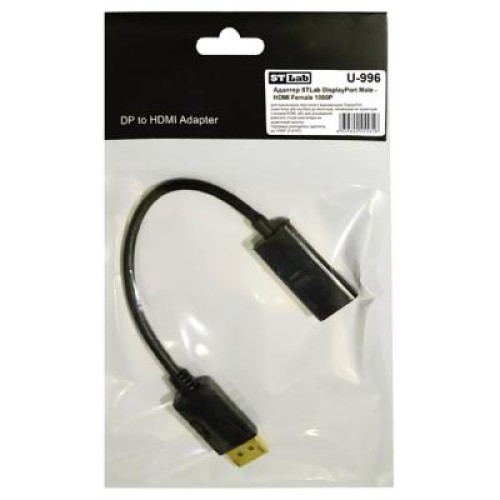 Переходник ST-Lab DisplayPort Male - HDMI Female, 1080P (U-996) Переходник ST-Lab DisplayPort Male - HDMI Female, 1080P (U-996)