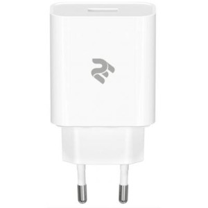 Зарядное устройство 2E USB Wall Charger QC3.0 DC5V/3A, Max 18W, white (2E-WC1USB18W-W)