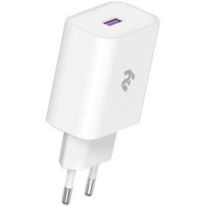 Зарядное устройство 2E USB Wall Charger QC3.0 DC5V/3A, Max 18W, white (2E-WC1USB18W-W)