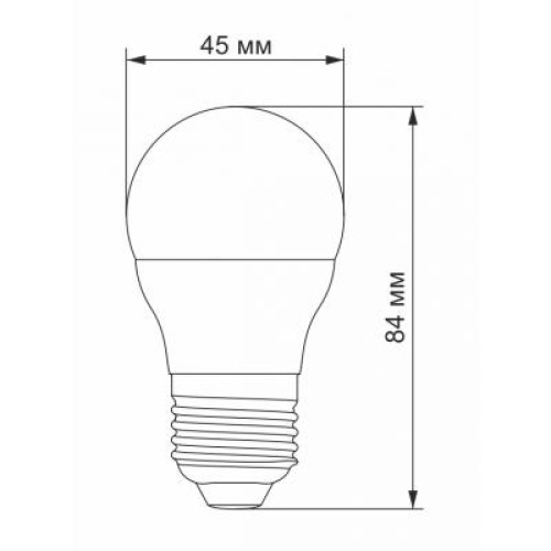 Лампочка Videx G45e 7W E27 4100K 220V (VL-G45e-07274)