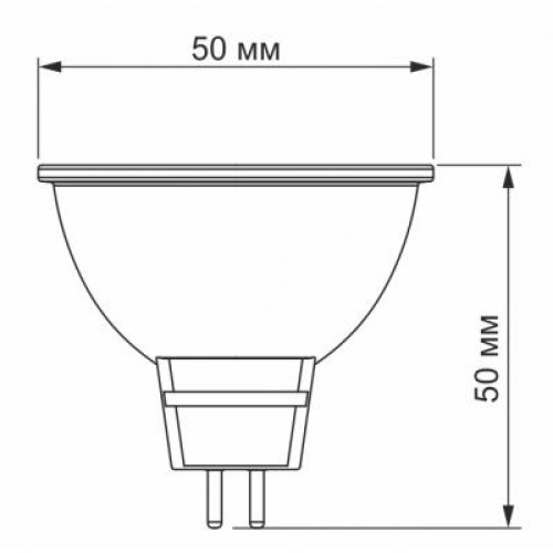 Лампочка Videx MR16e 6W GU5.3 3000K 220V (VL-MR16e-06533)