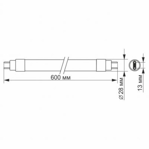 Лампочка Videx T8b 9W 0.6M 6200K 220V (VL-T8b-09066)