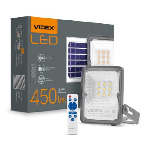 Прожектор Videx LED прожектор автономный 10W 5000K Сенсорный (VL-FSO-205-S)
