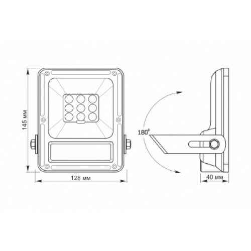Прожектор Videx LED прожектор автономный 10W 5000K Сенсорный (VL-FSO-205-S)