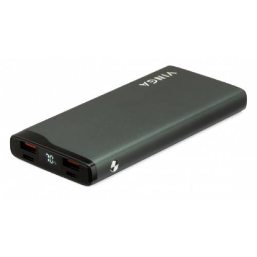 Батарея универсальная Vinga 10000 mAh QC3.0+PD 3 ports LCD metal (VPB1QPALD)