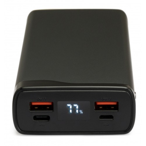 Батарея универсальная Vinga 20000 mAh QC3.0+PD 3 ports LCD metal (VPB2QPALD)