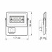 Прожектор Videx LED  30W 5000K с датчиком движения (VL-F2e305W-S)