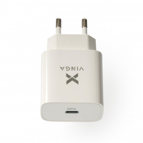 Зарядное устройство Vinga PD Type-C 20W Charger white (VWCPDC)