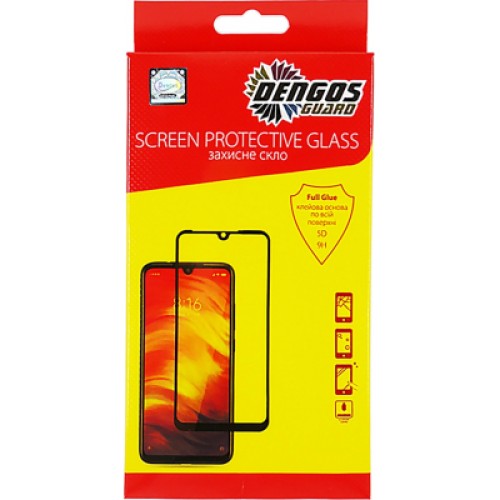 Стекло защитное Dengos Full Glue OPPO A74 (black) (TGFG-177)