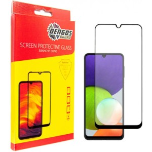 Скло захисне Dengos Full Glue Samsung Galaxy A22 (black) (TGFG-180)