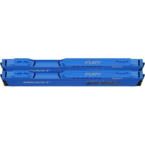 Модуль памяти для компьютера DDR3 8GB (2x4GB) 1600 MHz Fury Beast Blue Kingston Fury (ex.HyperX) (KF316C10BK2/8)