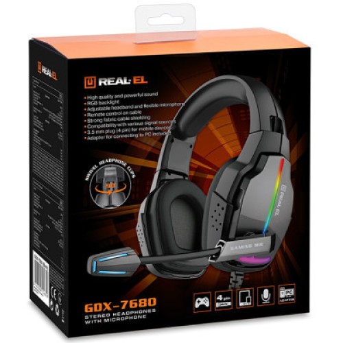 Наушники REAL-EL GDX-7680 Black