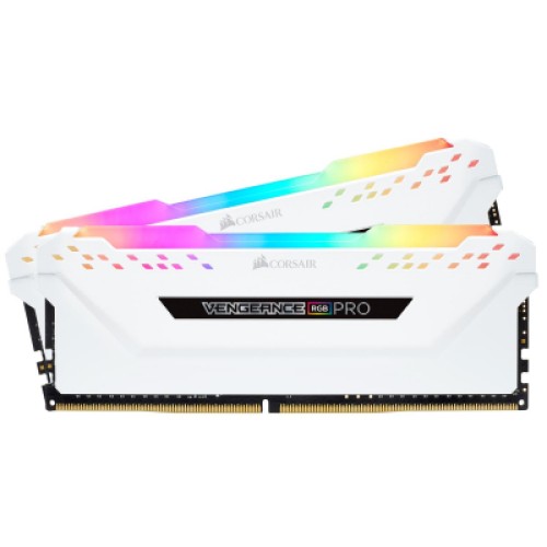 Модуль памяти для компьютера DDR4 16GB (2x8GB) 3600 MHz Vengeance RGB Pro White Corsair (CMW16GX4M2D3600C18W)