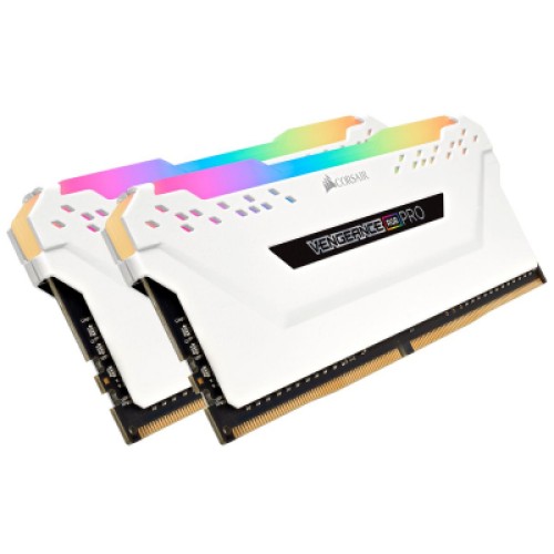 Модуль памяти для компьютера DDR4 16GB (2x8GB) 3600 MHz Vengeance RGB Pro White Corsair (CMW16GX4M2D3600C18W)