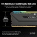 Модуль памяти для компьютера DDR4 16GB (2x8GB) 3600 MHz Vengeance RGB Pro SL Black Corsair (CMH16GX4M2D3600C18)