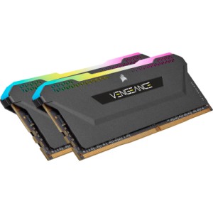 Модуль памяти для компьютера DDR4 16GB (2x8GB) 3600 MHz Vengeance RGB Pro SL Black Corsair (CMH16GX4M2D3600C18)