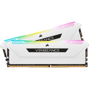 Модуль памяти для компьютера DDR4 16GB (2x8GB) 3600 MHz Vengeance RGB Pro SL White Corsair (CMH16GX4M2D3600C18W)