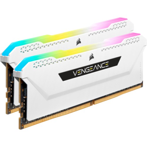 Модуль памяти для компьютера DDR4 16GB (2x8GB) 3600 MHz Vengeance RGB Pro SL White Corsair (CMH16GX4M2D3600C18W)