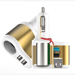 Зарядное устройство XoKo CC-303 2 USB 2.1A Gold / White (CC-303-GDWH)