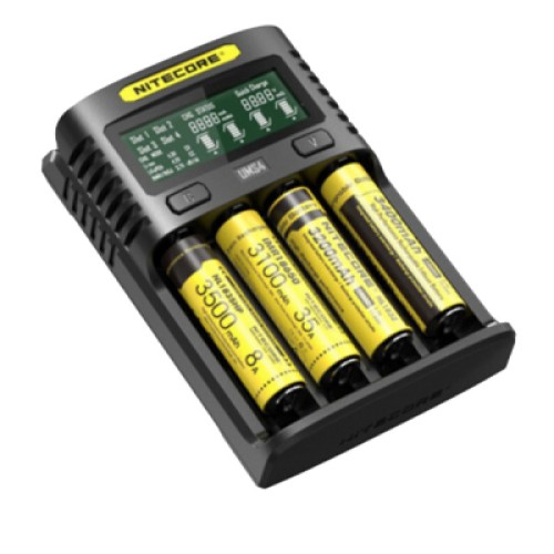 Зарядное устройство для аккумуляторов Nitecore Digicharger UM4 (4 channels, LCD дисп.,Li-ion, Ni-MH/Ni-Cd, (11434)