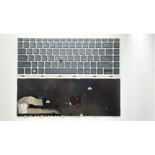 Клавиатура ноутбука HP EliteBook 840 G5 черная с серебр, с ТП UA (A46178)