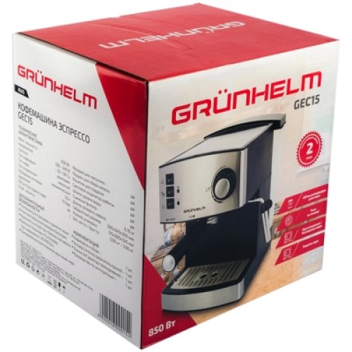 Рожковая кофеварка эспрессо Grunhelm GEC15