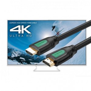 Кабель мультимедийный HDMI to HDMI 1.0m HD101 Round (Yellow/Black) Ugreen (10115)