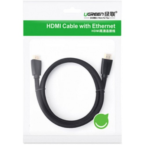 Кабель мультимедийный HDMI to HDMI 1.0m HD118 Nylon Braid (Black) Ugreen (40408)
