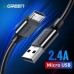Дата кабель USB 2.0 AM to Micro 5P 1.5m US289 (Black) Ugreen (60137)