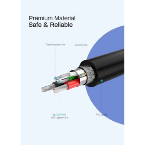 Дата кабель USB 2.0 AM to Micro 5P 1.5m US289 (Black) Ugreen (60137)