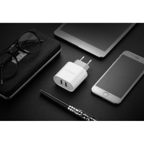 Зарядное устройство Ugreen CD104 2xUSB 3.4A Charger (White) (20384)