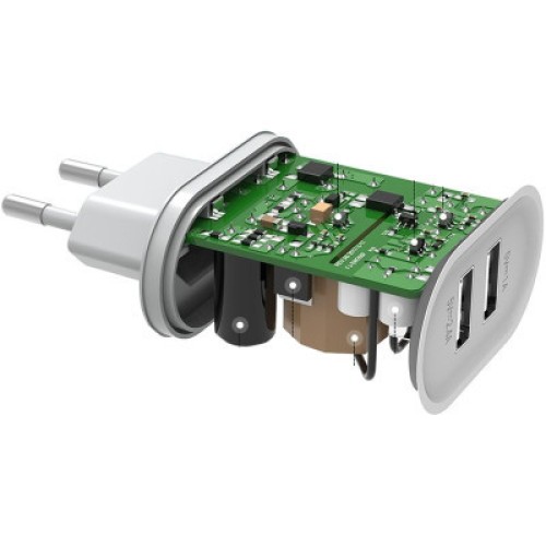 Зарядное устройство Ugreen CD104 2xUSB 3.4A Charger (White) (20384)